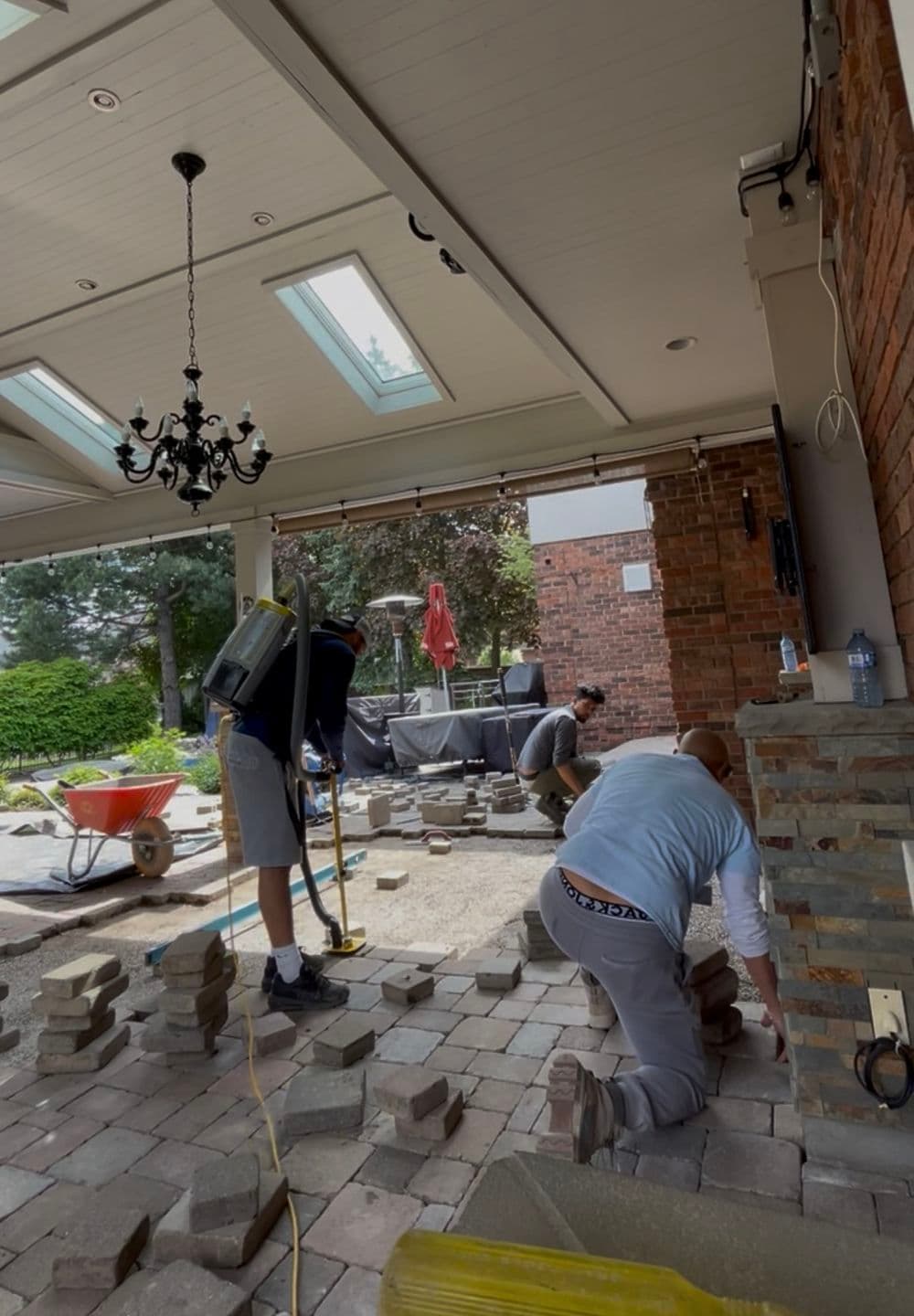 Gallery photos for Pooling Water -400 Sq.Ft Paver Repair: Image #1