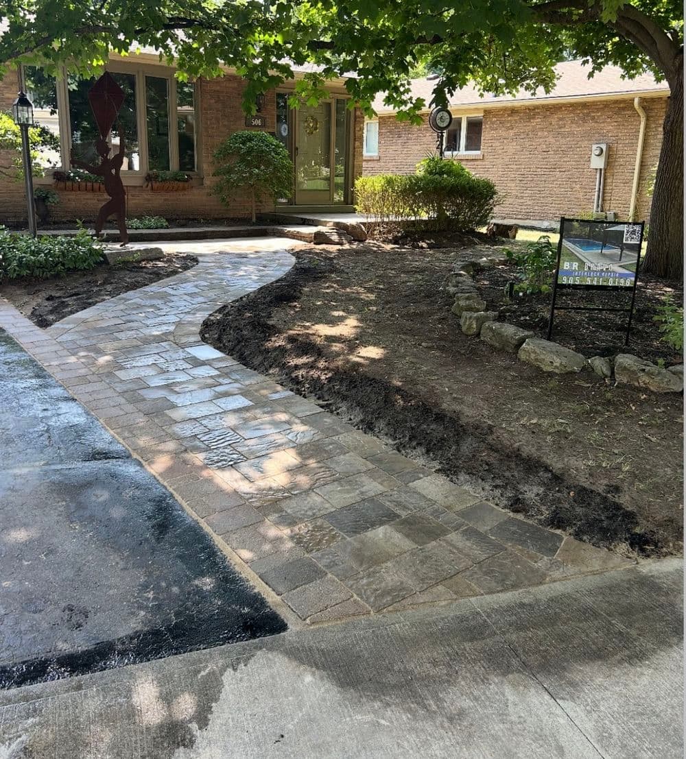 Beautiful Walkway Installation in Oakville